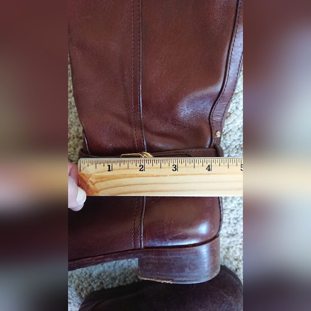 TORY BURCH chestnut brown Leather Riding Boots size 7M - Picture 9 of 12